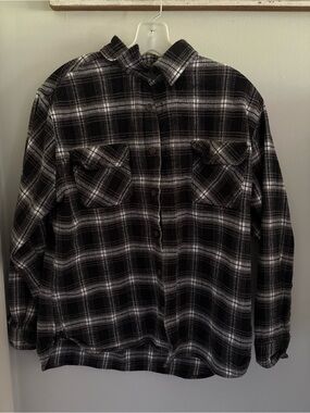 Jachs New York Men's Black and White Plaid Button-Down Shirt